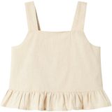 Top - Geweven Stof - Zwart - Mouwloos - Ruches