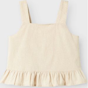 Top - Geweven Stof - Zwart - Mouwloos - Ruches