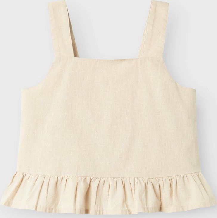 Top - Geweven Stof - Zwart - Mouwloos - Ruches