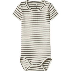 Body - Gestreept - Ribgebreid - Korte Mouwen - Ronde Hals