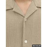 JACK & JONES - Jorluke Crinkle Shirt - Blouse - Wit - Katoen