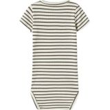 Body - Gestreept - Ribgebreide Stof - Ronde Hals - Korte Mouwen