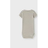 Body - Gestreept - Ribgebreide Stof - Ronde Hals - Korte Mouwen