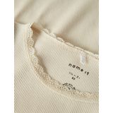 T-shirt - Streepdessin - Ribgebreid - O-hals - Korte Mouwen - Biologisch Katoen