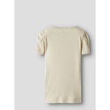 T-shirt - Streepdessin - Ribgebreid - O-hals - Korte Mouwen - Biologisch Katoen