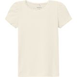 T-shirt - Streepdessin - Ribgebreid - O-hals - Korte Mouwen - Biologisch Katoen