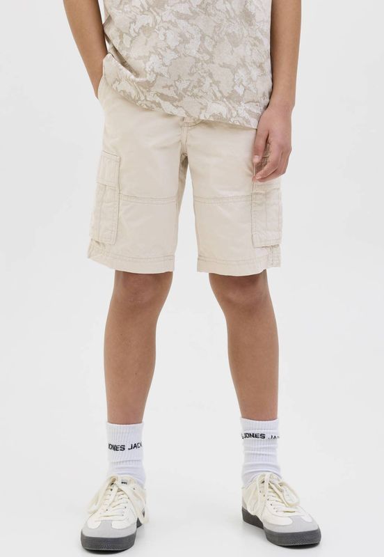Jack & Jones Junior - JPSTCOLE JJMATEO - Korte Broek - Ecru - Relaxed Fit