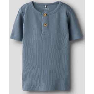 T-Shirt - Gestreept - Ribgebreid - O-hals - Korte Mouwen - Biologisch Katoen