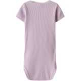 Korte Mouwen Romper - Vernieuw de Garderobe - Jersey - O-hals - Kantdetail