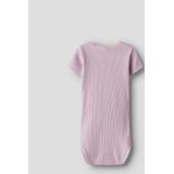 Korte Mouwen Romper - Vernieuw de Garderobe - Jersey - O-hals - Kantdetail