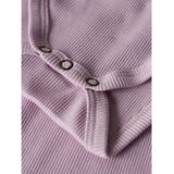 Korte Mouwen Romper - Vernieuw de Garderobe - Jersey - O-hals - Kantdetail