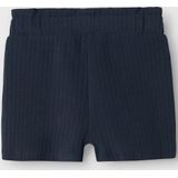 Ribgebreid Shorts - Beige - Ribstof - Verstelbare Taille