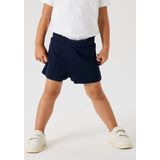 Ribgebreid Shorts - Beige - Ribstof - Verstelbare Taille