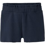 Ribgebreid Shorts - Beige - Ribstof - Verstelbare Taille