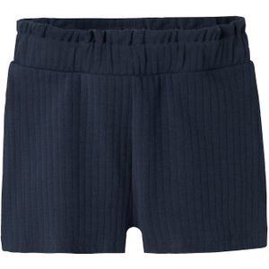 Ribgebreid Shorts - Beige - Ribstof - Verstelbare Taille