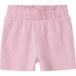 Ribgebreid Shorts - Groen - Ribstof - Verstelbare Taille