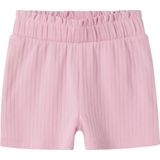 Ribgebreid Shorts - Groen - Ribstof - Verstelbare Taille