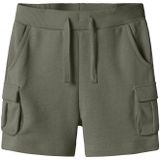 Regular Fit - Cargoshort - Grijs - Katoen - Verstelbare Taille
