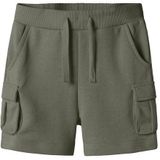 Regular Fit - Cargoshort - Grijs - Katoen - Verstelbare Taille