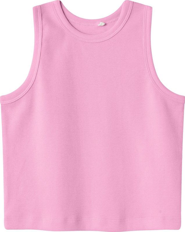 Ribgebreid Crop Top - Gestreept - Korte Mouwen - Ronde Hals - Comfortabele Pasvorm