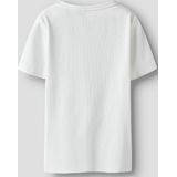 Regular Fit - T-shirt - Gestreept - Ribgebreid - Ronde Hals - Korte Mouwen
