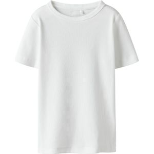 NAME IT KIDS - NKFNAKAL - Mouwloze Top - Wit - Ribgebreid