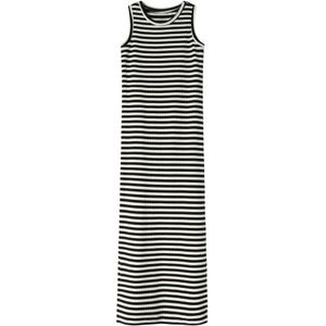 Maxi - Jurk - Multicolor - Ribgebreid - Ronde Hals - Mouwloos