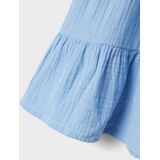 NAME IT MINI - A-lijn Jurk - Lichtblauw - Katoen