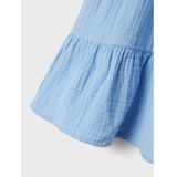 NAME IT MINI - A-lijn Jurk - Lichtblauw - Katoen