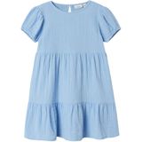NAME IT MINI - A-lijn Jurk - Lichtblauw - Katoen