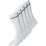 Jack & Jones - JACBASIC LOGO TENNIS SOCK - Sportsokken - Wit - Set van 5 paar