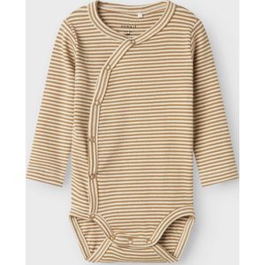 Name It - Overslag Romper - Beige/Wit - Katoen/Elastaan