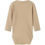 Name It - Overslag Romper - Beige/Wit - Katoen/Elastaan