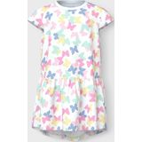 Name It - NmfVigga - Jurk - Bright White/Vlinderdas - Katoen