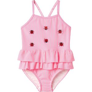 Name It Meisjes Badpak Gestreept Met Lieveheersbeestjes Print - Roze