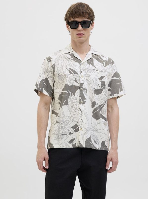 Jack & Jones - JPRBLUBahamas - Overhemd - Donkergrijs / Wit - Regular Fit