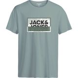 Jack & Jones - JCOLOGAN T-shirt - Aqua Gray - Korte Mouwen - Ronde Hals