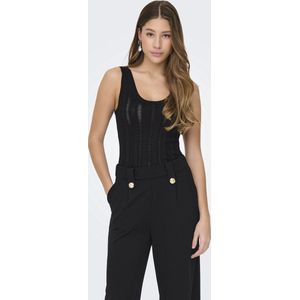 Jacqueline De Yong - Vest - Zwart - Mouwloos - Rond