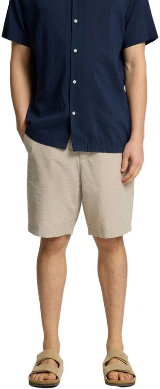 Selected Homme - Seersucker-Short - Heren - Normale Pasvorm - Middenhoge Taille