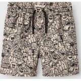 Printed - Zwemshorts - Blauw - Geweven Stof - All-over Print