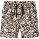Printed - Zwemshorts - Blauw - Geweven Stof - All-over Print
