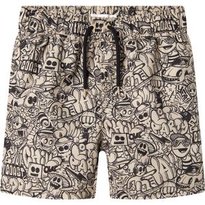 Printed - Zwemshorts - Blauw - Geweven Stof - All-over Print