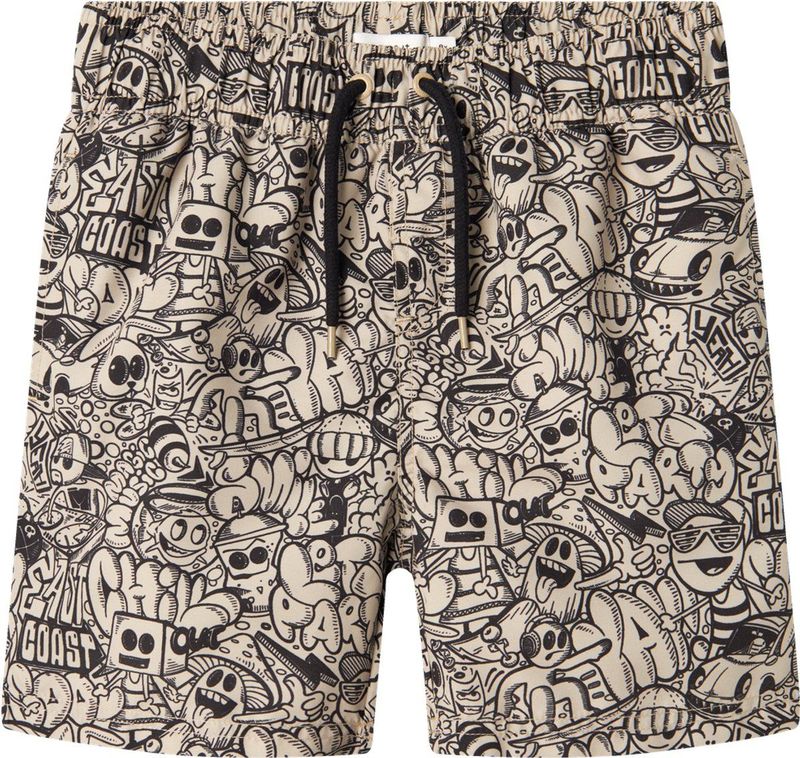 Printed - Zwemshorts - Blauw - Geweven Stof - All-over Print