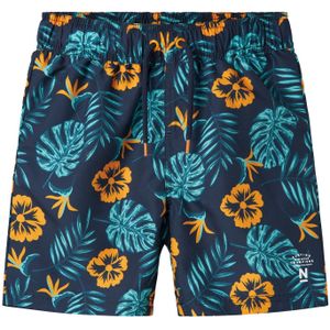 Name It - Zwembroek - Donkerblauw-Wit Streeppatroon - 100% Gerecycled Polyester