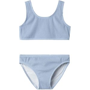 Name It Meisjes Bikini Set NKFZIBA Gestreept Met Kliksluiting Lichtblauw - Maat 110/116