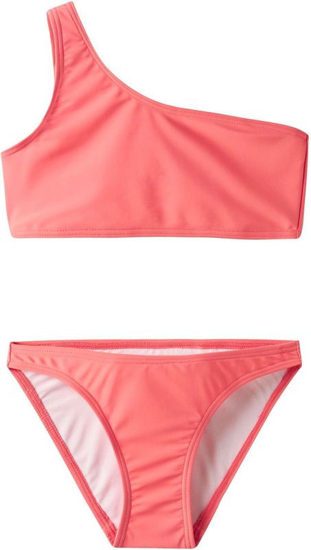 One-shoulder Bikini - Zwart - Polyester Mesh