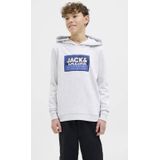 JACK&JONES JUNIOR JCOLOGAN PRINT SWEAT HOOD Jongens Trui - Blauw - Katoen