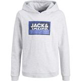 JACK&JONES JUNIOR JCOLOGAN PRINT SWEAT HOOD Jongens Trui - Blauw - Katoen
