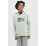JACK & JONES Junior - Hoodie - Groen - Geborstelde Stof