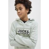 JACK & JONES Junior - Hoodie - Groen - Geborstelde Stof